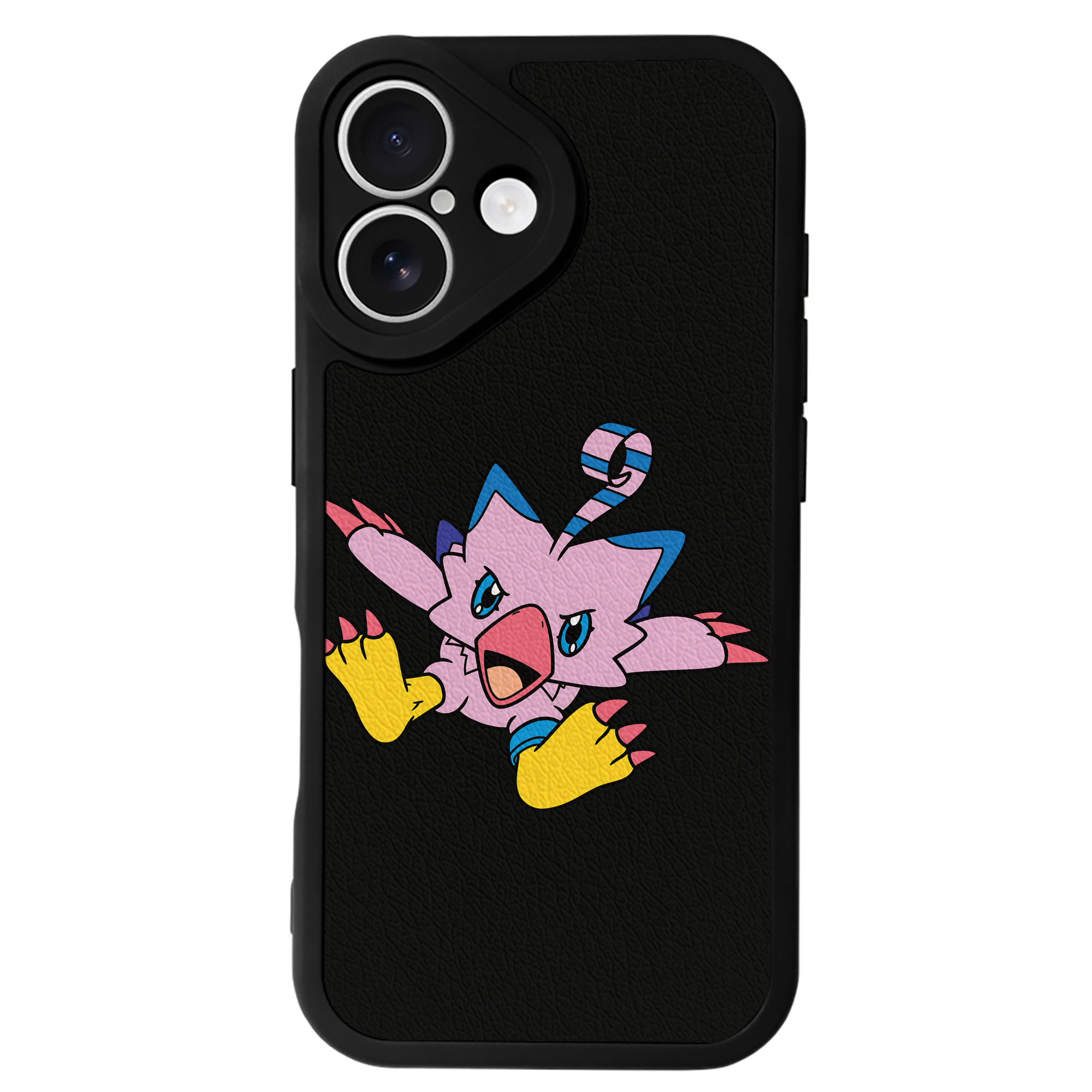 （画像用） Digimon デジタルモンスター/デジモン 【iPhone 16シリーズ対応】シリコンスマホケース（レザー調） 材質：シリコン